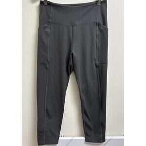 Girlfriend Collective High Rise Pocket Leggings Cropped Gray Womens Large